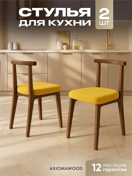 Стулья для кухни 2шт со спинкой мягкие деревянные 3934684DC