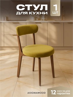 Стул для кухни со спинкой мягкий деревянный 3934560DC