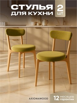 Стулья для кухни 2 шт со спинкой мягкие деревянные 3934509DC