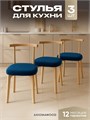 Стулья для кухни 3шт со спинкой мягкие деревянные 3934696DC